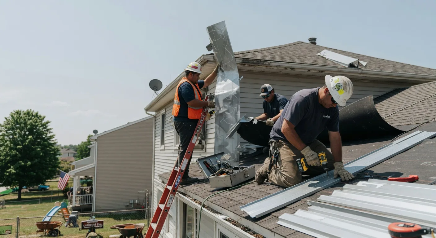 Storm Damage Metal Roof Repair in Julian, PA